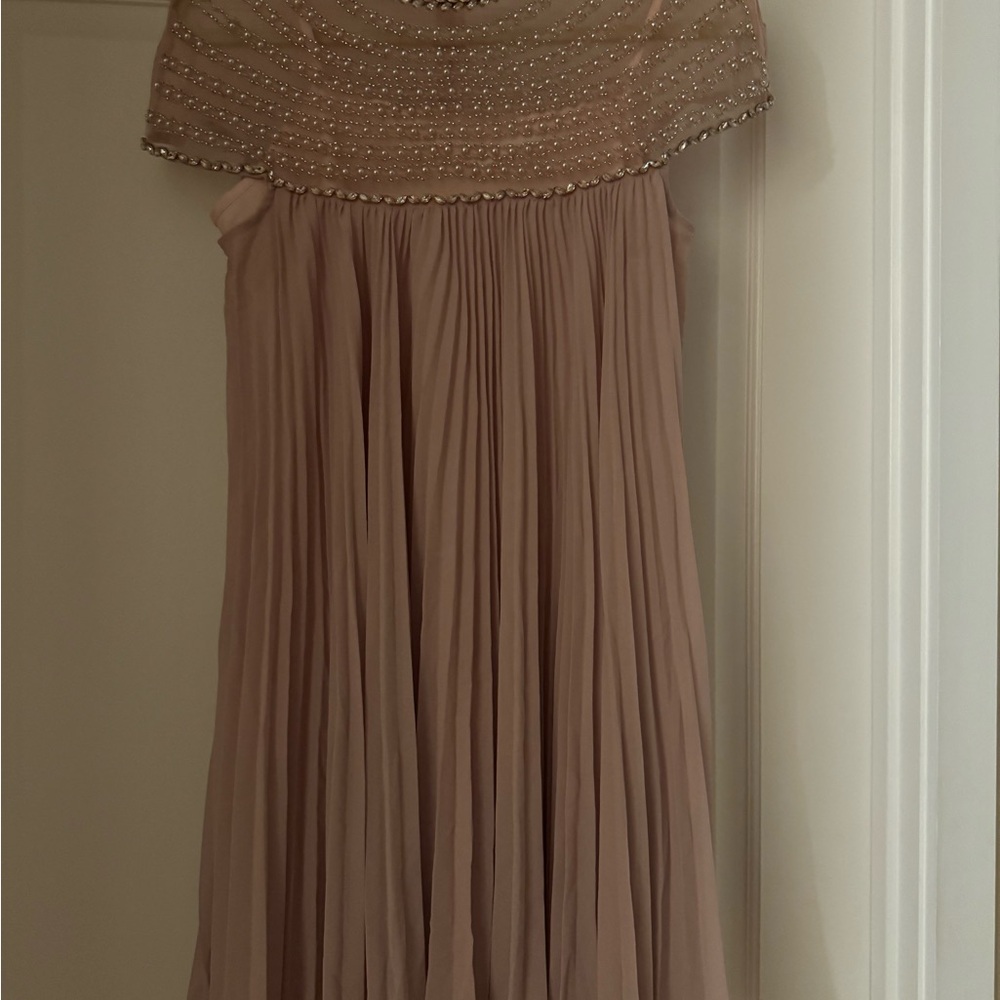 Elegant Beaded Pink Dress